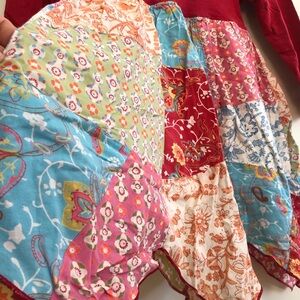 MiMi & Maggie Long Sleeve Grace Patch Handkerchief Dress